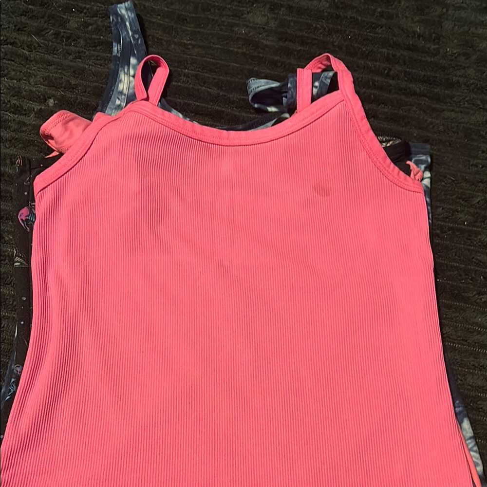 Pink Ribbed Tank Top